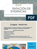 Presentación de Evidencias para Evaluar Primer Trimestre