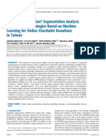 Who Donates On Line Segmentation Analysis and Marketing Strategies Based On Machine Learning For Online Charitable Donations in Taiwan