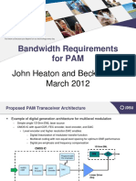 Bandwidth Requirements For PAM: John Heaton and Beck Mason March 2012