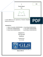 Project Report on Matrix Inc's IOT Industry Production Process