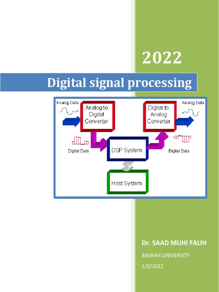 Lecture 1 Digital Signal Process PDF Digital Signal Processing