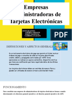 Empresas Administradoras de Tarjetas Electrónicas