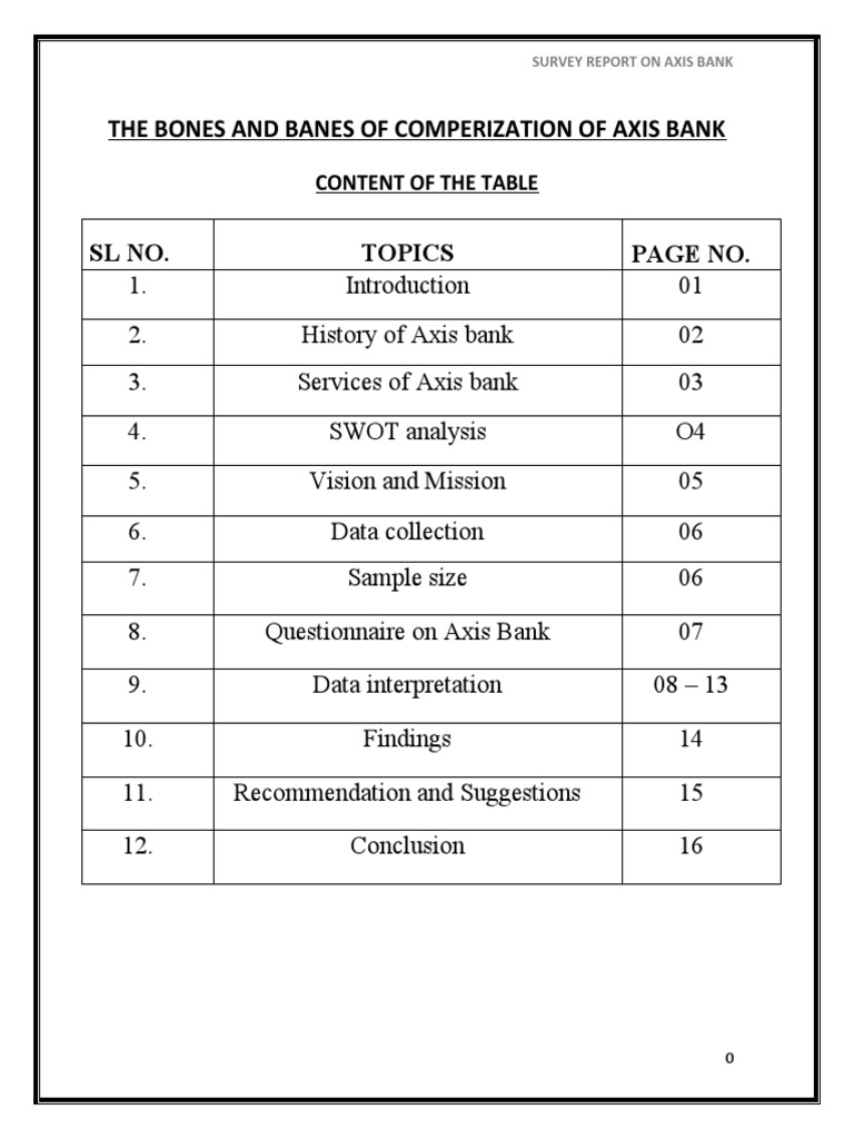 research report on axis bank