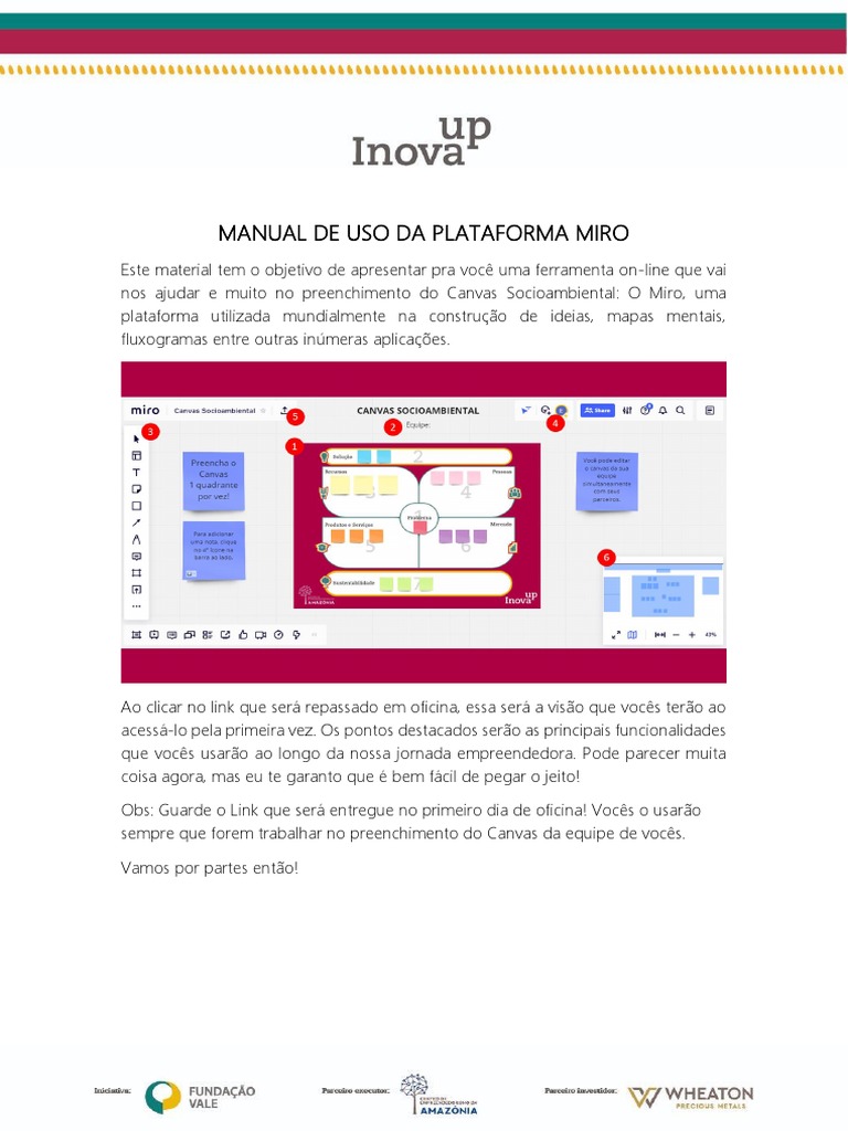 Manual de Uso da Plataforma Miro | PDF