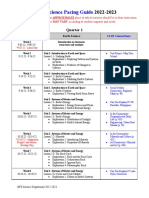 Earth Science Pacing Guide - Quarter 1