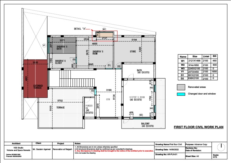 First Floor Renovation Civil Plan | PDF | Buildings And Structures ...