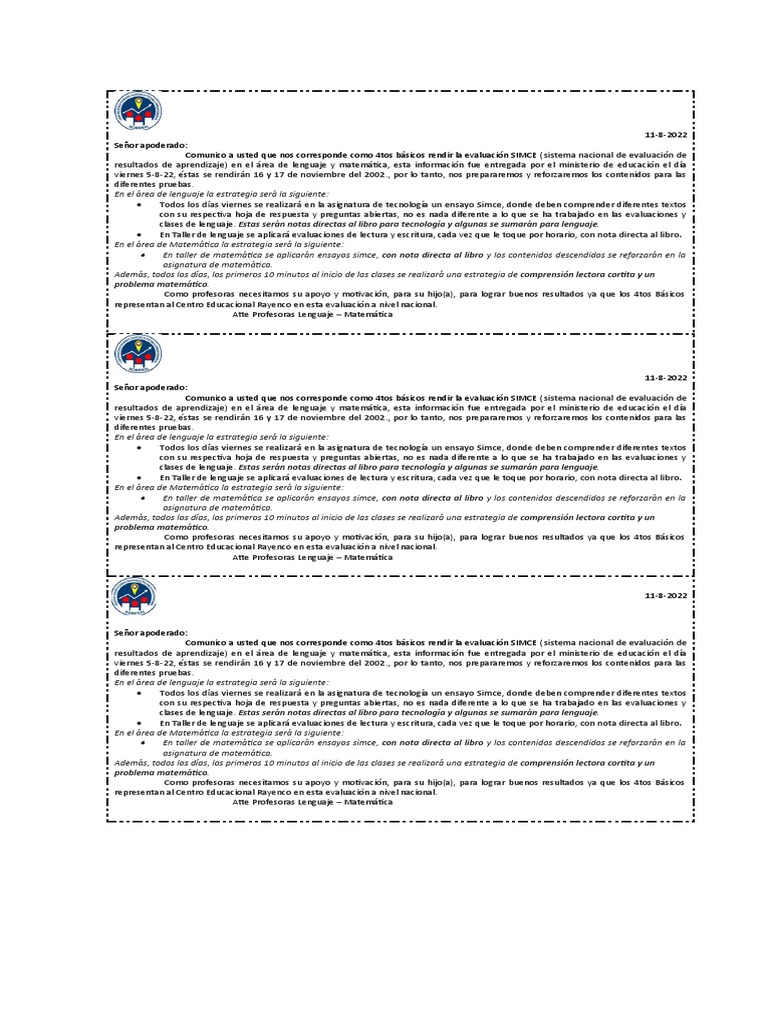 Comunicación SIMCE | PDF | Evaluación | Matemáticas