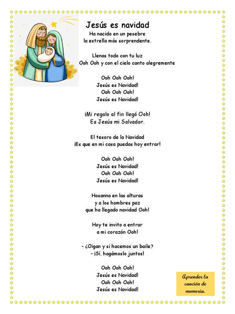 Canción Infantil: Jesús es Navidad | PDF | Arte | Religión y espiritualidad