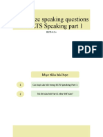 Recognize Speaking Questions in IELTS Speaking Part 1