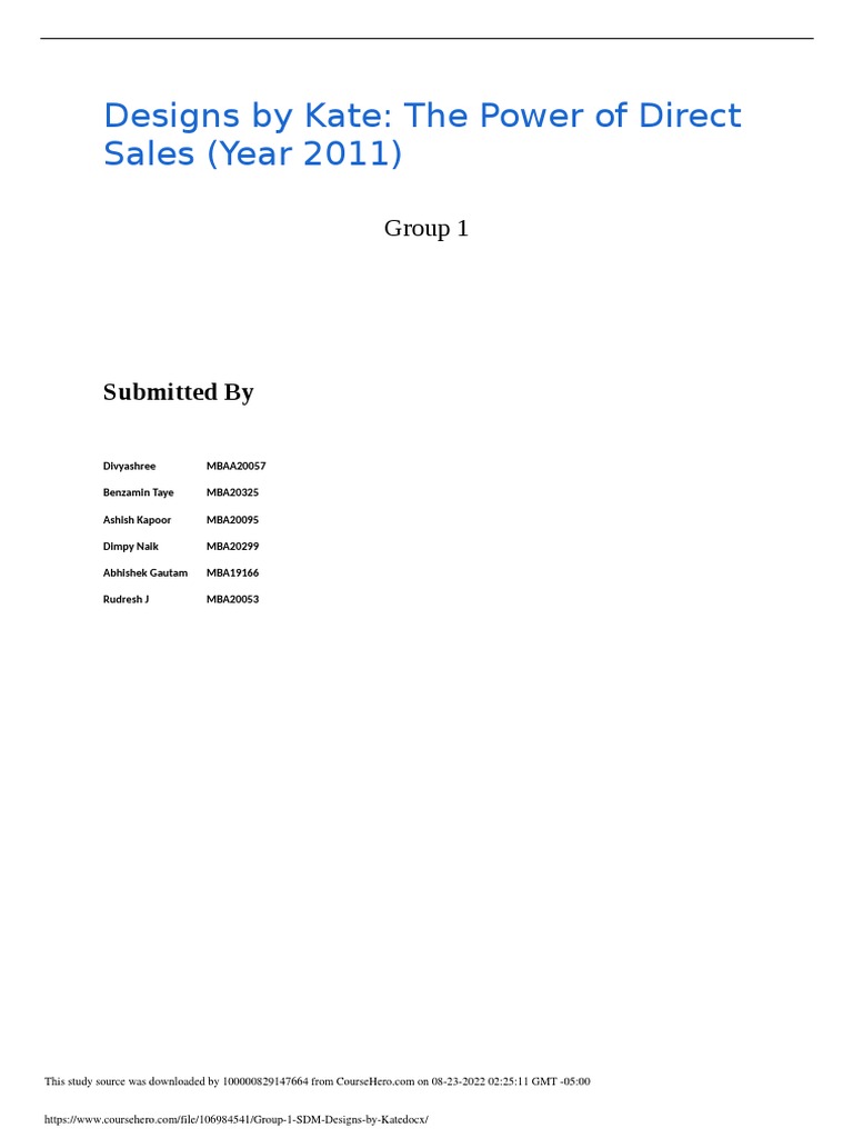 Group 1 SDM Designs by Kate | PDF | Incentive | Employee Retention
