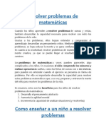 Como Enseñar A Un Niño A Resolver Problemas