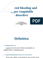 Acquired Bleeding and Hyper Coagulable Disorders