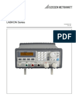 GOSSEN METRAWATT LABKON Series DC Power Supply Guide