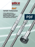 Taper Threaded: Type 2 Mechanical Connections, Headed Reinforcement and Structural Connectors For Reinforcing Bars