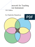Danielson Framework For Teaching Evaluation Instrument 2011