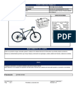 Especificación Técnica Bicicleta ALVAS ARO 29