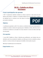 Conteúdo Programático - Curso - NR 35 - Trabalho em Altura - Reciclagem