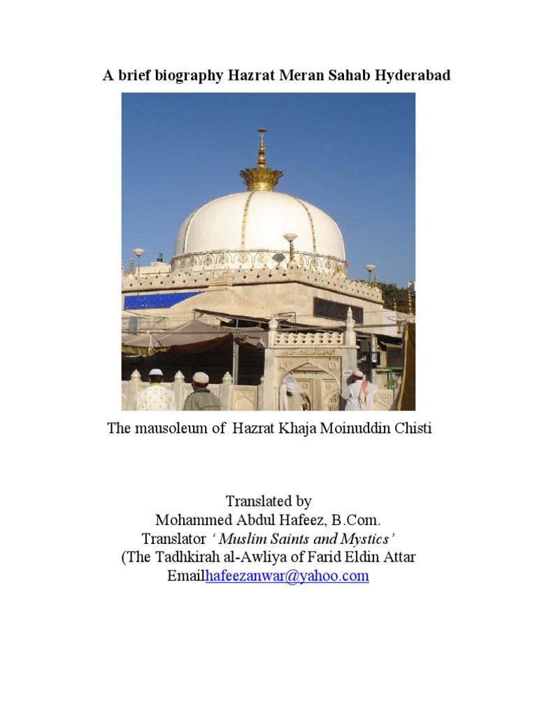 A Brief Biography Hazrat Meran Sahab Hyderabad | PDF | Sufism | Persian ...