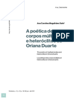 Corpos múltiplos e heteróclitos em Oriana Duarte