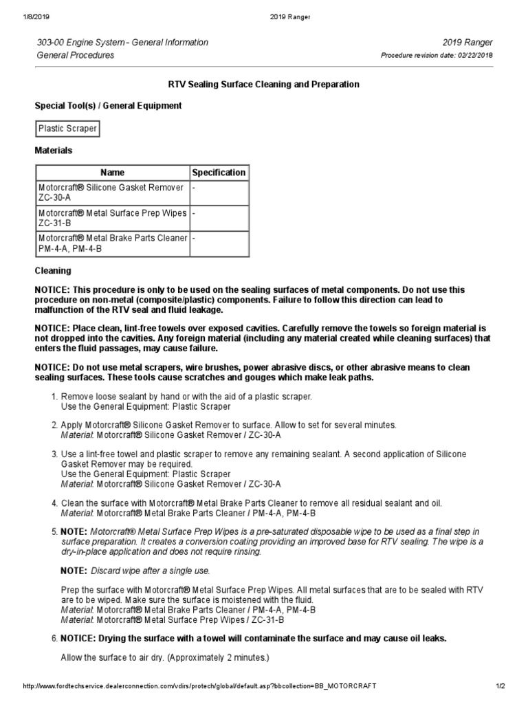 303-00 Engine System General Information - General Procedures - RTV ...