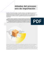 Generalidades Del Proceso Aduanero de Importación