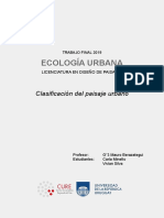 Ecología Urbana. Clasificación Del Paisaje Urbano