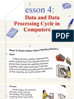 Computer 1stQ Lesson 4 - The Data and Data Processing Cycle in Computers