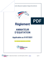 REGLEMENT ANIMATEUR EQUITATION Applicable Au 01.07.2021