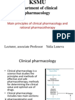 Main Principles of Clinical Pharmacology and Rational Pharmacotherapy