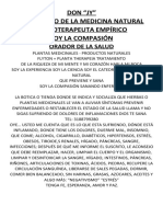 Don "Jy" El Maestro de La Medicina Natural Herboterapeuta Empírico Soy La Compasión