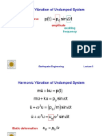 P (T) P Sin T : Harmonic Vibration of Undamped System