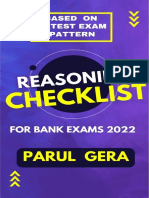 Reasoning Checklist 87 PDF 2022 by Parul Gera