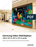 Samsung Video Wall Displays: VHR-R, VHT-E, VMT-E, VMT-U Series