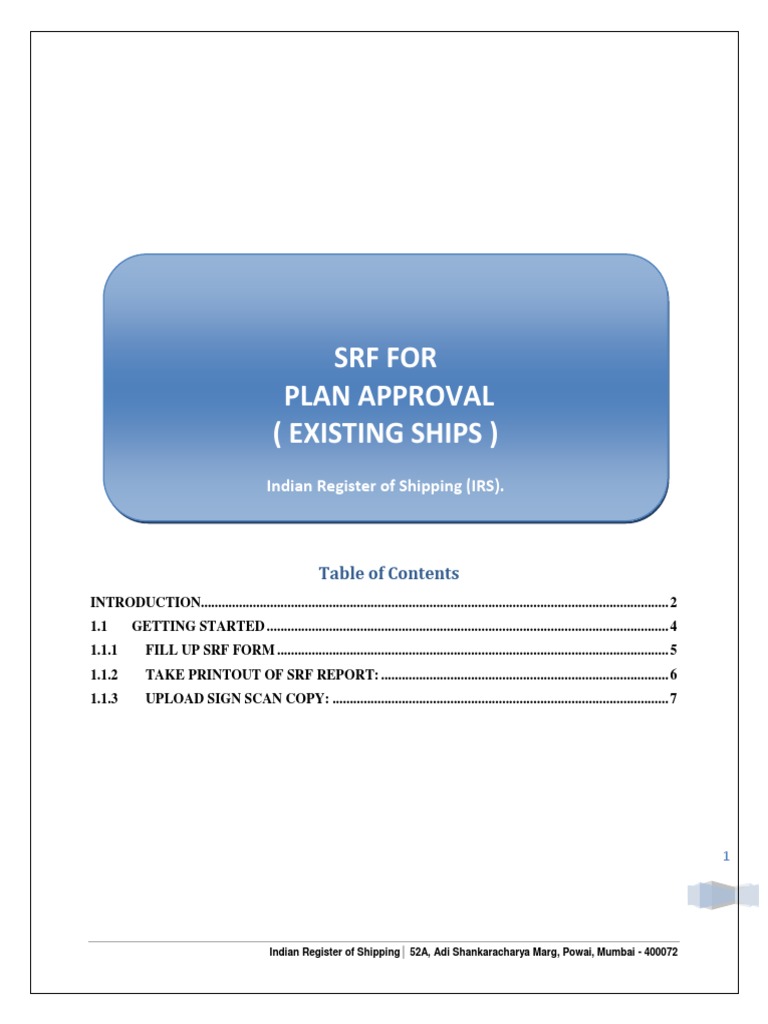 SRF Form Process for IRS Approval | PDF | World Wide Web | Internet & Web