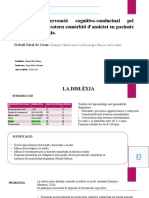 Proposta D'intervenció Cognitivo-Conductual Pel Tractament Del Trastorn Comòrbid D'ansietat en Pacients Adults Amb Dislèxia