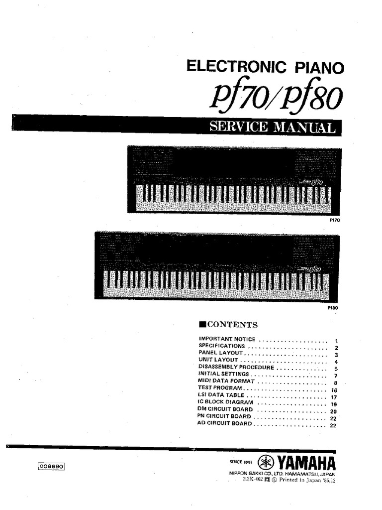 YAMAHA PF80 ServiceManual-EN | PDF
