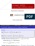 Clase 2 Propiedades de La Integral Indefinida 2021-1