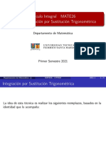 Clase 5 Técnicas de Integración - Sustitución - Trigonométrica - CP 2021-1