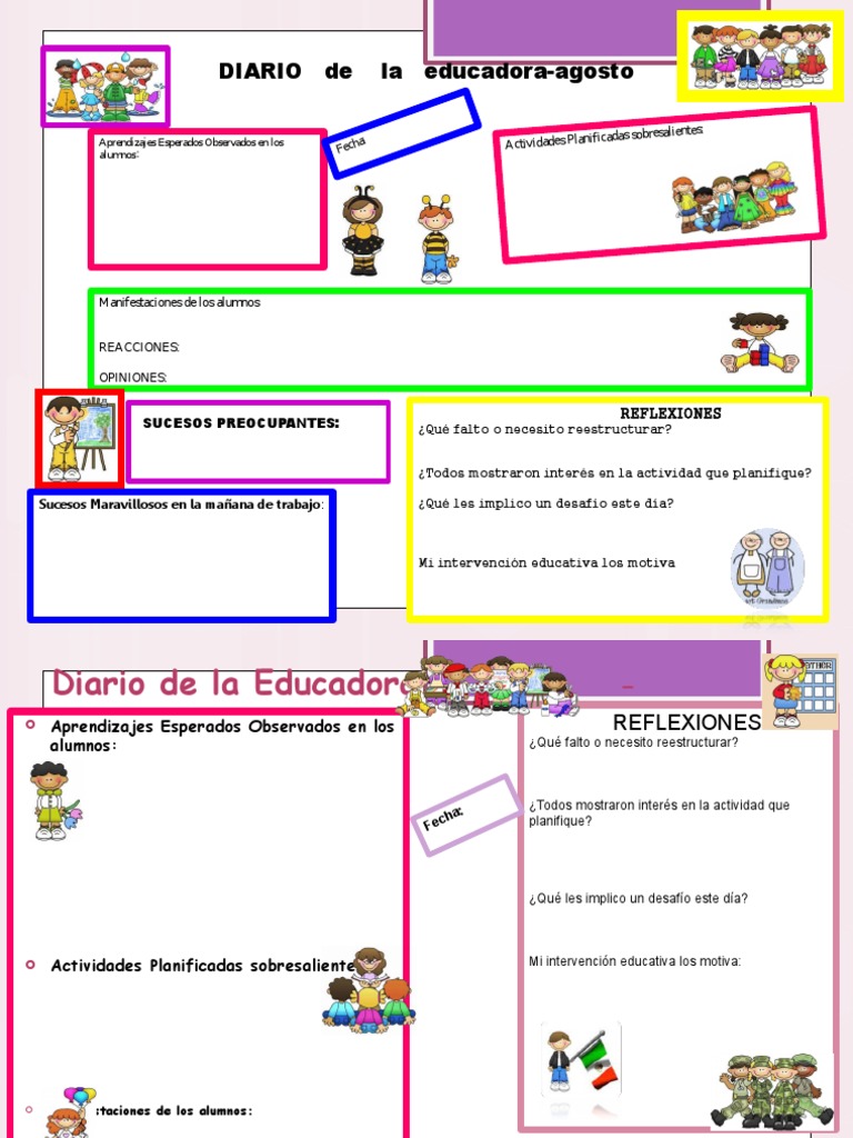 Diario de La Educadora A Colores | PDF | Aprendizaje