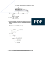 B) Si W 0 2 Kip/pie, Determine El Esfuerzo Flexionante Máximo en La Viga