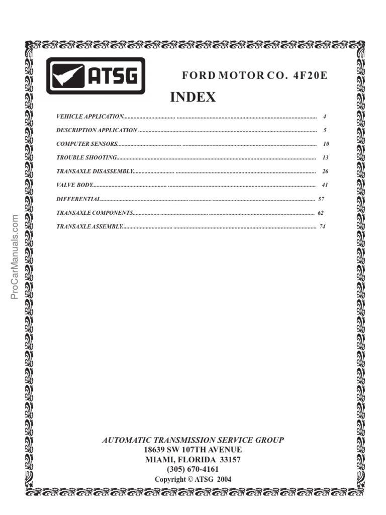 ford4f20eatsgautomatictransmissionservicegroup PDF Automatic