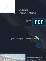 Energia termoelétrica: produção e impactos