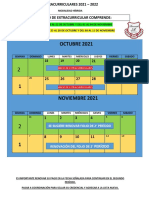 Calendario Extracurricular 2021 2022 Hibrida