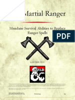 The Martial Ranger: Mundane Survival Abilities To Replace Ranger Spells