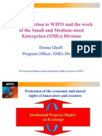 An Introduction To Wipo and The Work of The Small and Medium-Sized Enterprises (Smes) Division