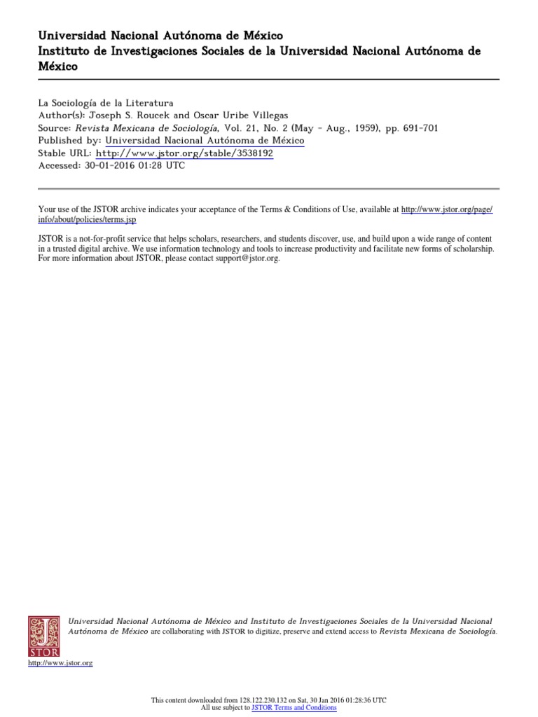 La Sociología de La Literatura PDF