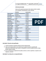 Actividades Emprendimiento 7° Segundo Periodo