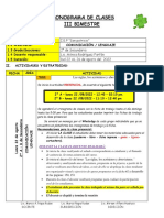 Cronograma Leng 2° Sec - Tercer Bimestre - Sem4.