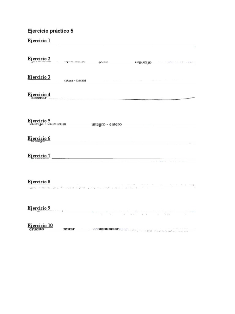 Para Ejercicio Práctico 5 | PDF
