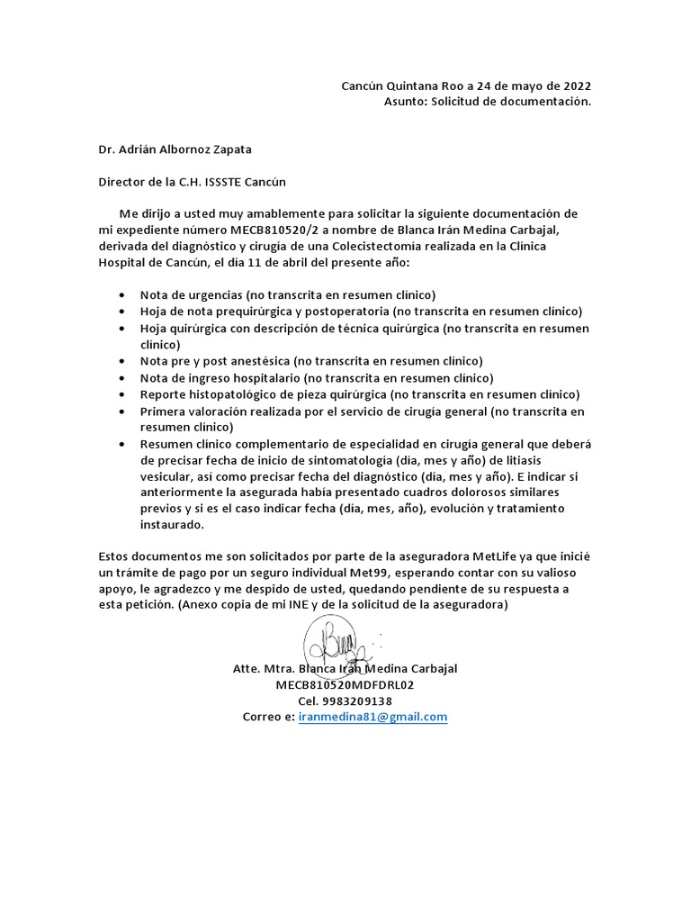 Solicitud Inai Al Issste | PDF